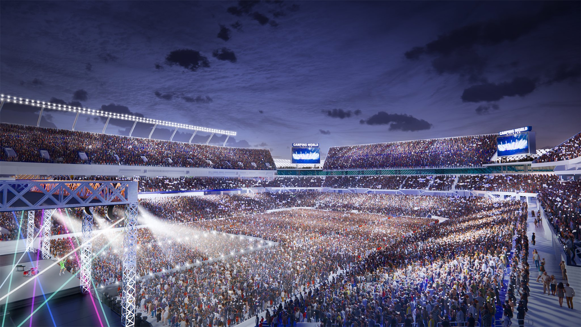 The city of Orlando entered into a funding agreement for $400M to improve the Camping World Stadium