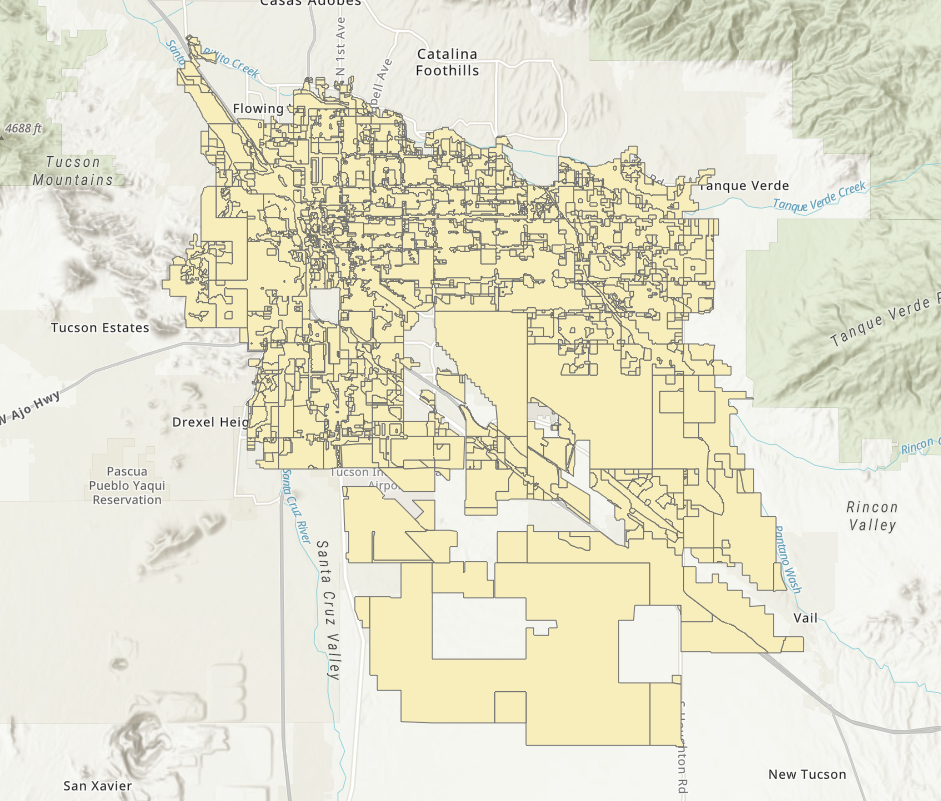 Tucson Zoning Map